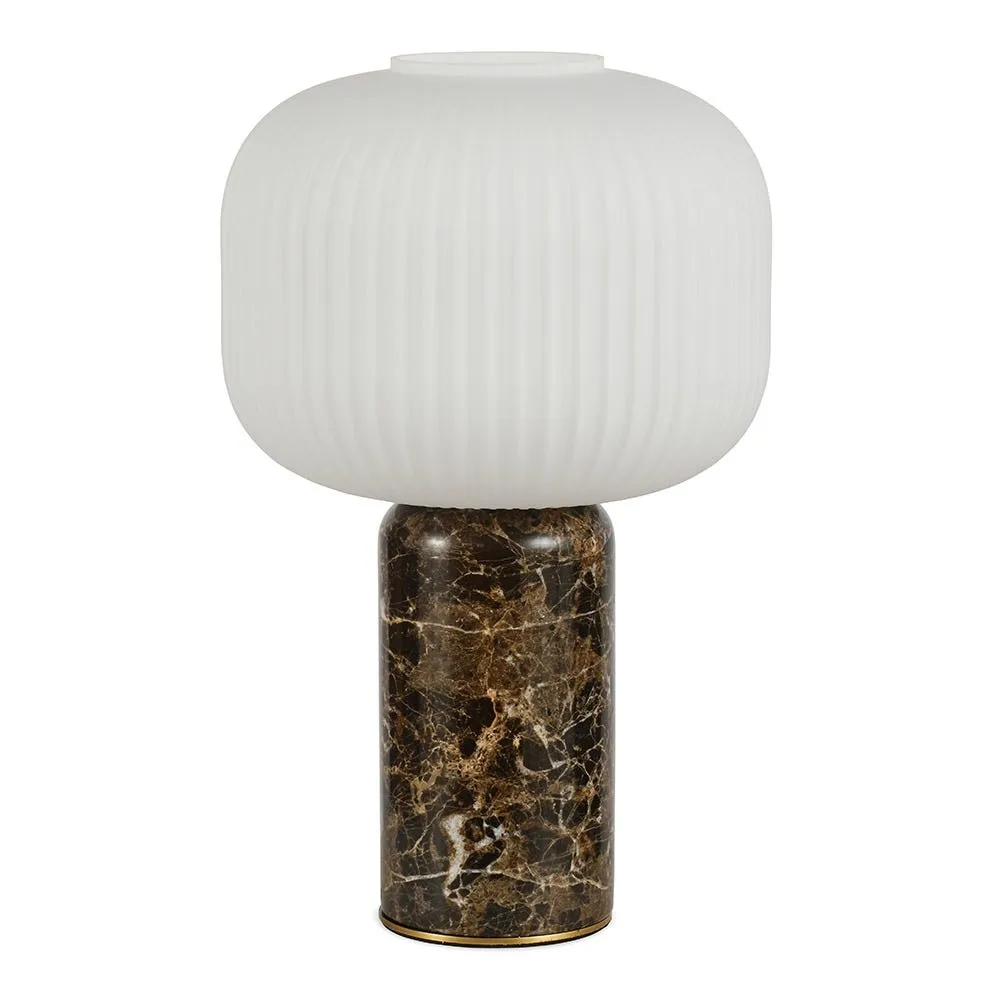Heal's Opal Lantern Table Lamp Cocoa Marble 2