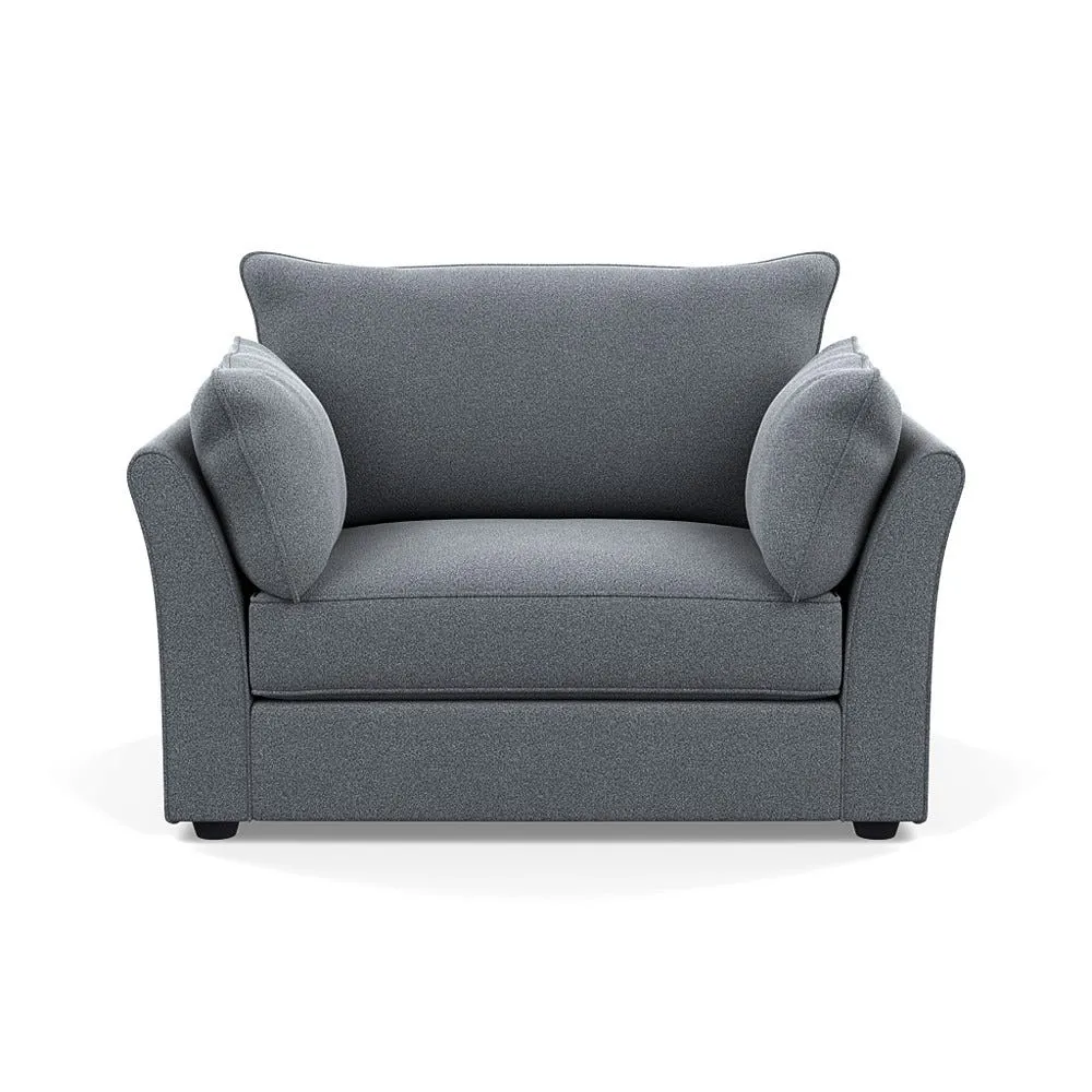 Heal's Tailor Loveseat Boucle Steel Black Beech Feet