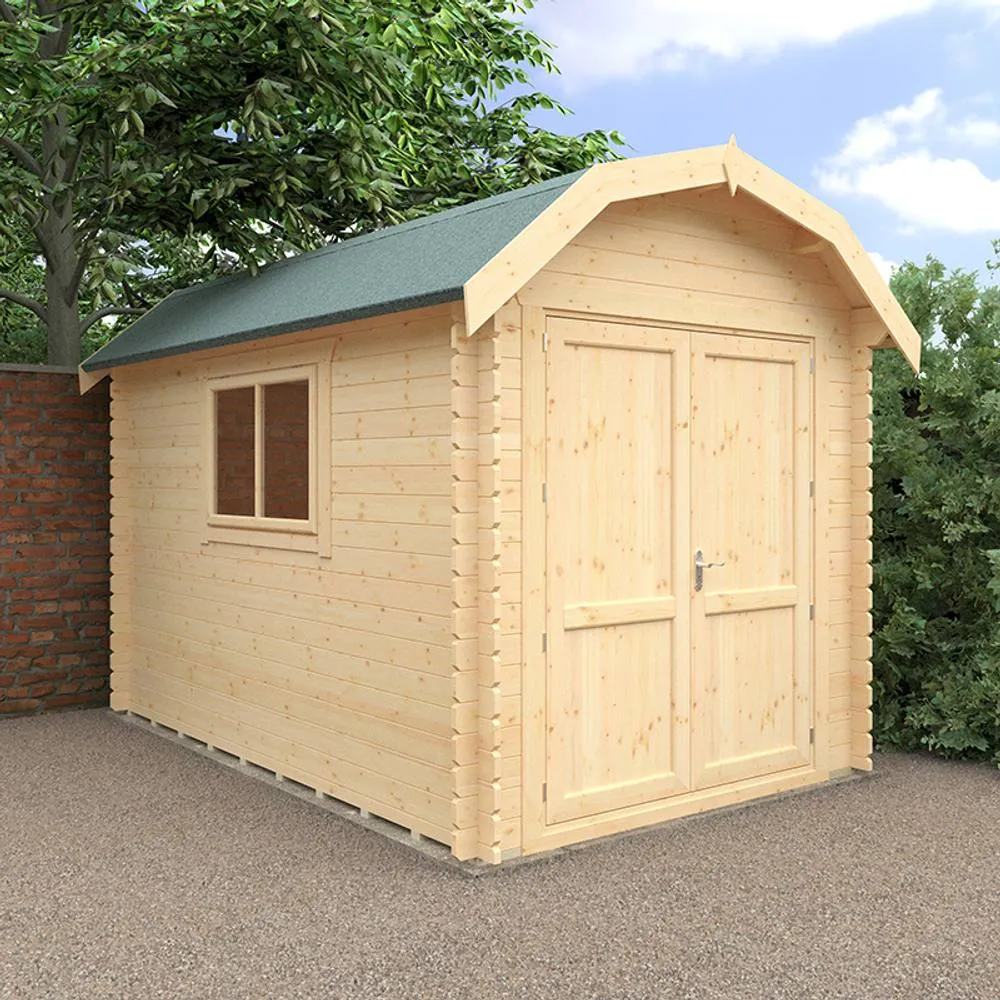 Buttercup Farm 12x8 The Aldford Barn 28mm Cabin - L355 x W235 x H277.6 cm in Natural 2