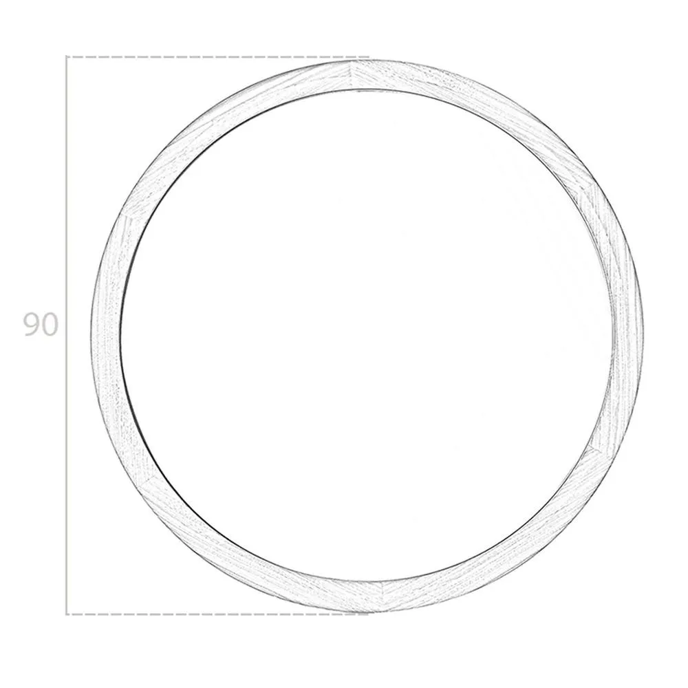 Angel Cerda Round Walnut-Coloured Wall Mirror 90 cm in Walnut 6
