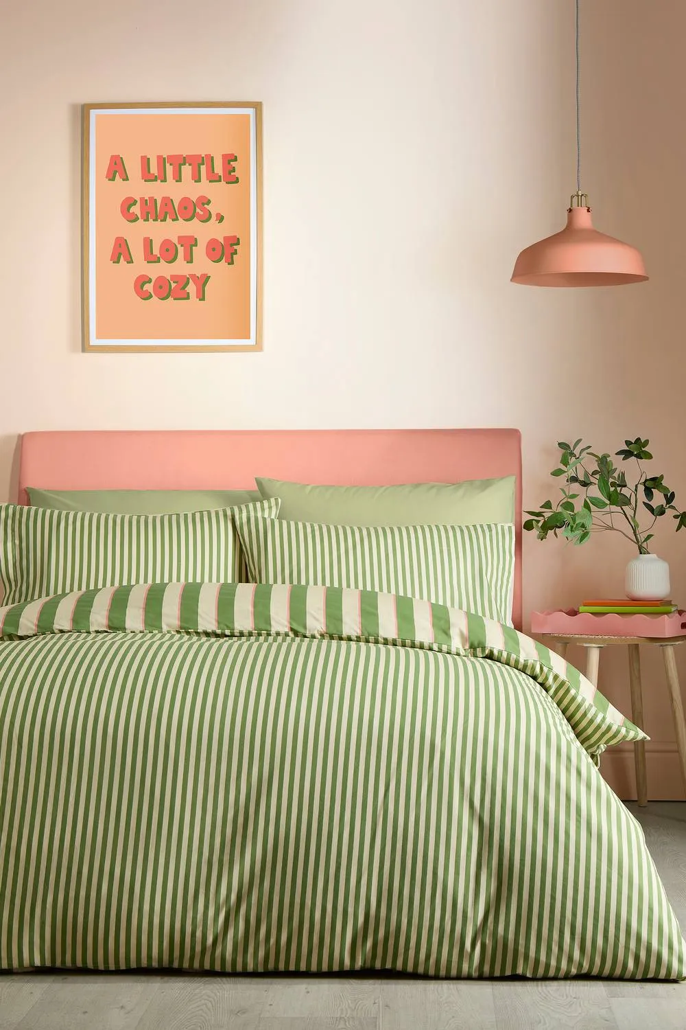 Fusion 'Bold Stripe' Easy Care Duvet Cover Set in Green 4