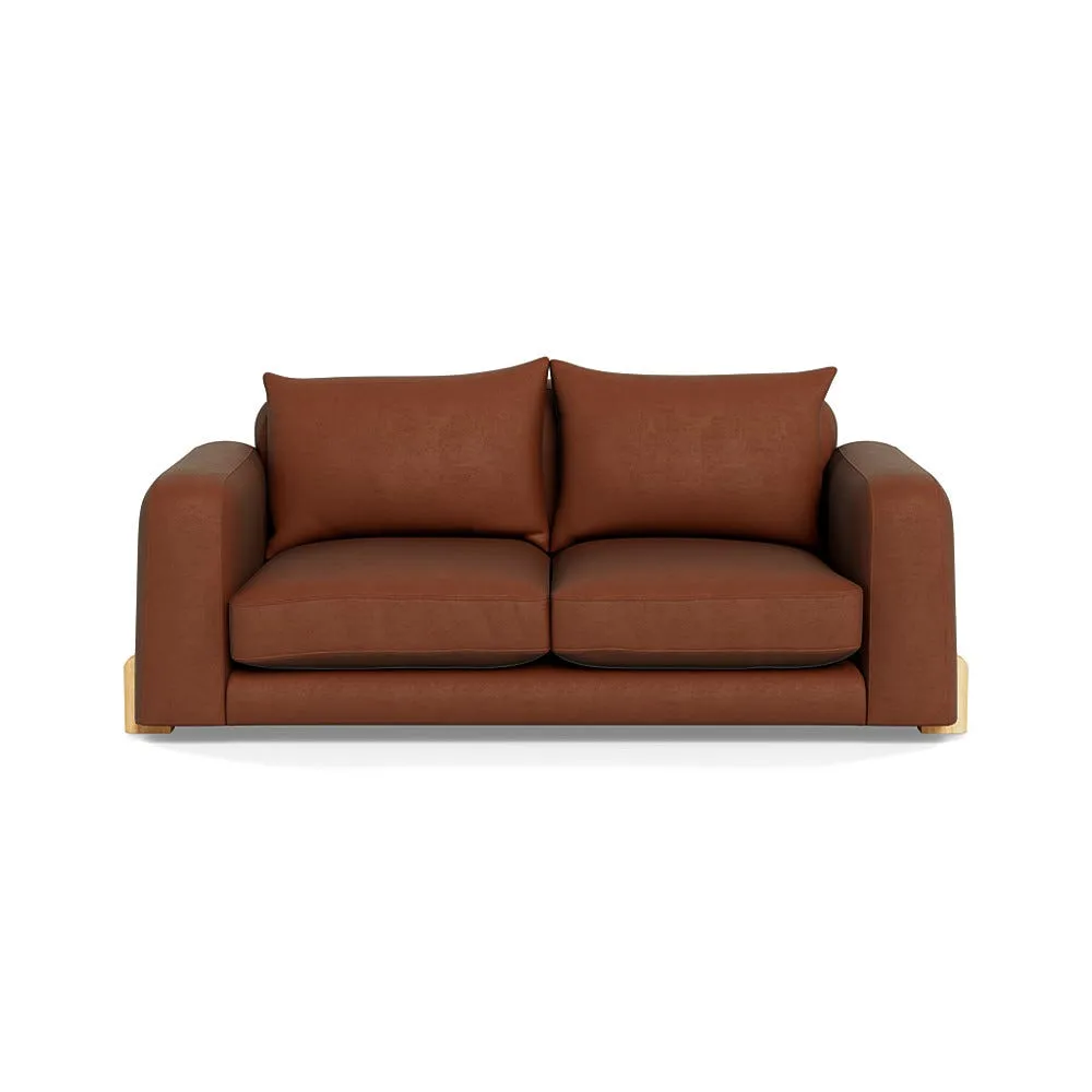 Heal's Nuvola 3 Seater Sofa Smart Luxe Velvet Tawny Natural Feet 2