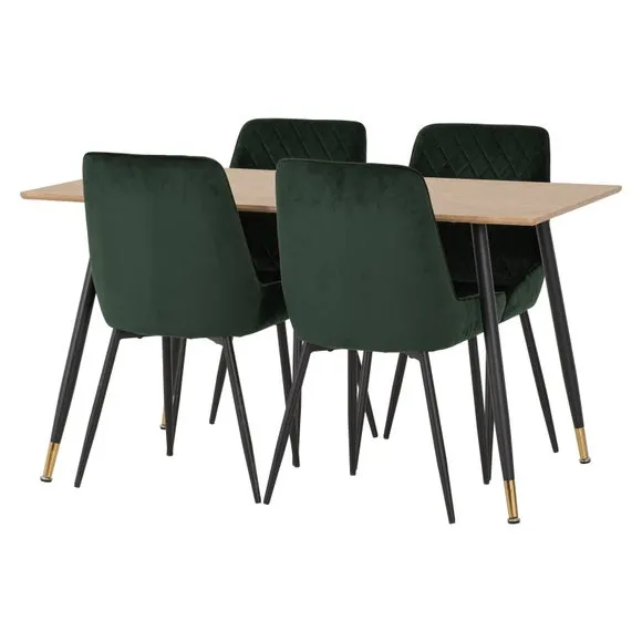Hamilton & Avery 4 Seater Dining Table with 4 Dining Chairs 3