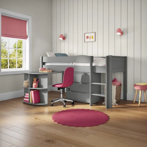Classic Midsleeper With Pull Out Desk And 3 Drawer Chest 3