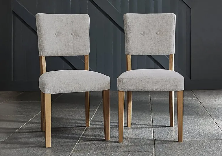 Augusta Pair of Open Back Upholstered Dining Chairs