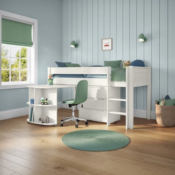 Classic Midsleeper With Pull Out Desk And 3 Drawer Chest 3