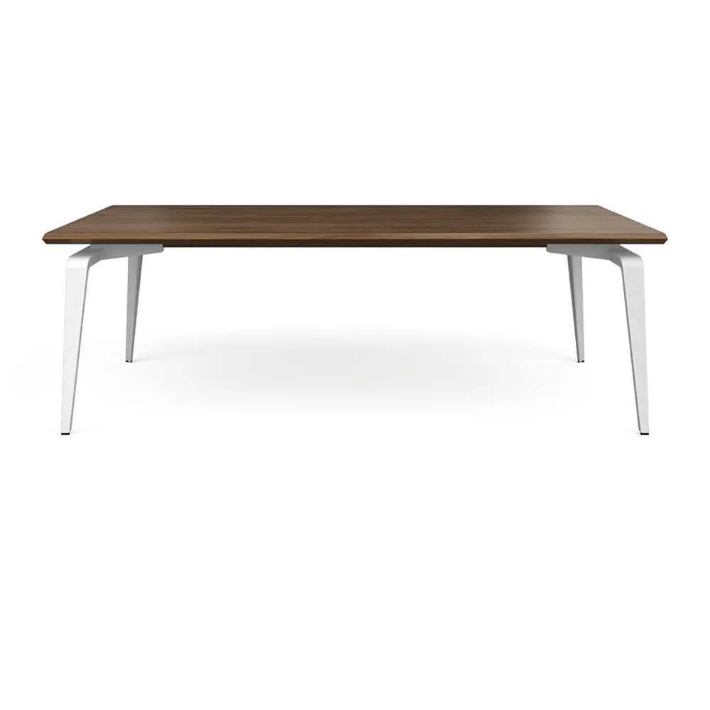Ligne Roset Odessa Dining Table European Walnut White Legs 220 x 98cm