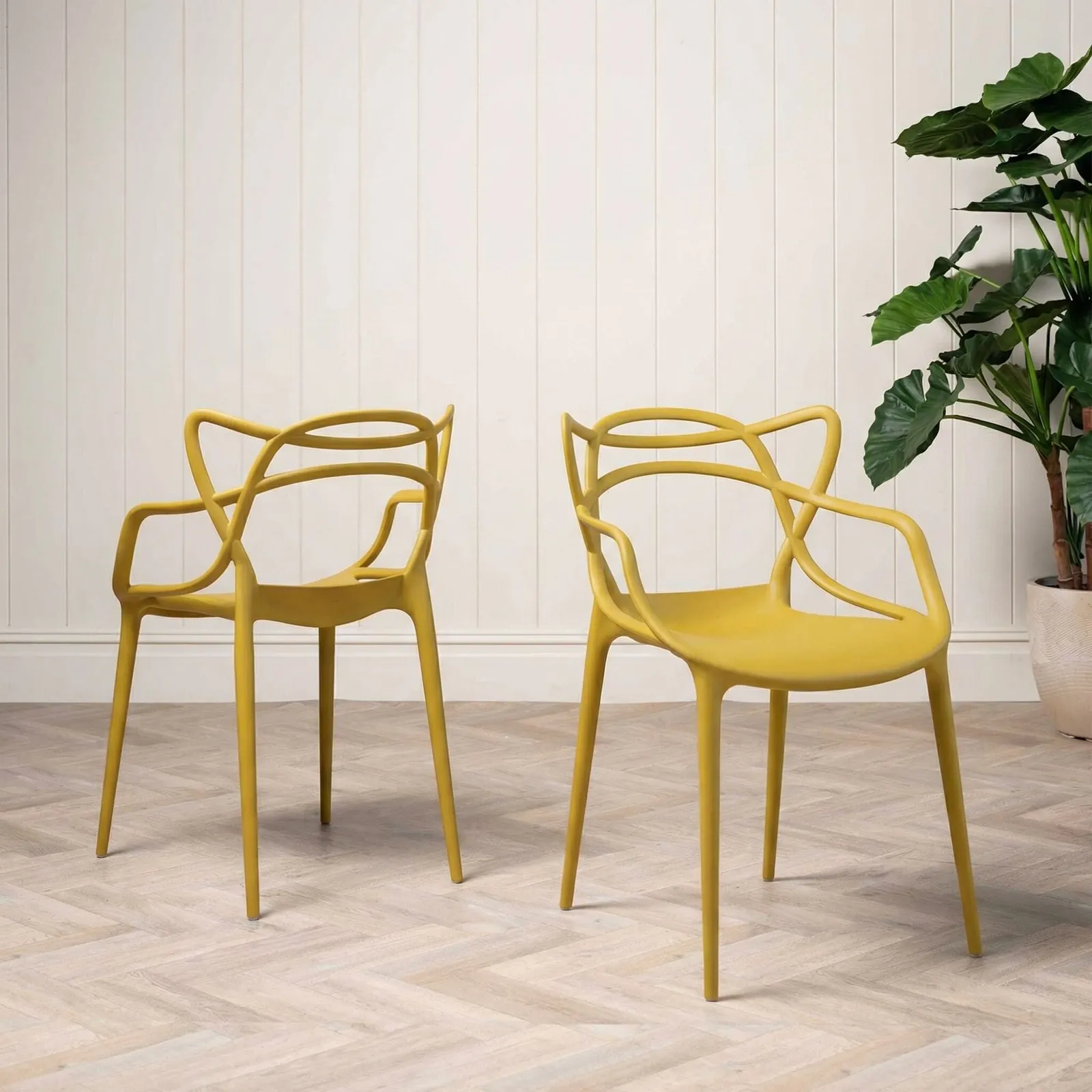 Kartell Masters Dining Chair, Yellow Plastic | Barker & Stonehouse 1