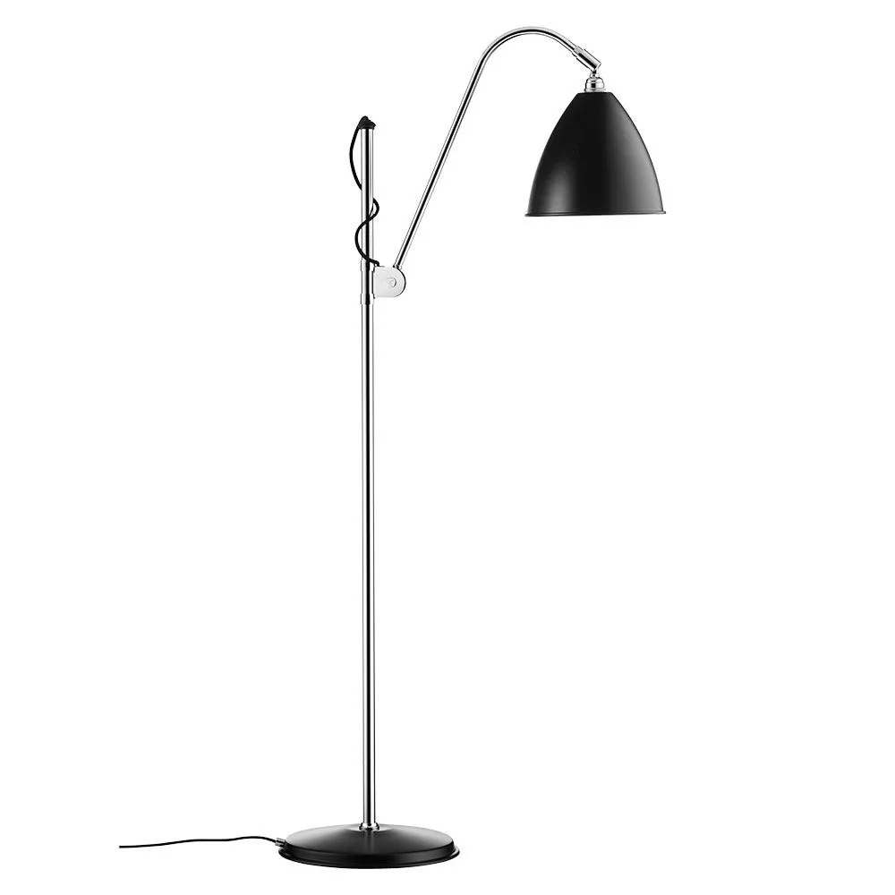 Gubi Bestlite BL3 Floor Lamp Chrome Base Black Shade 2