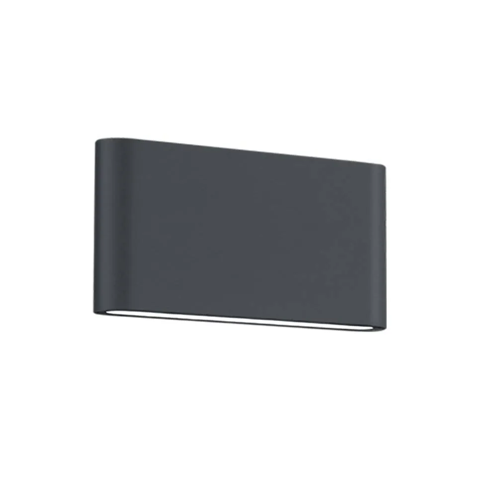 Netlighting Thames Ii Outdoor Up Down Wall Lamp Anthracite 17cm IP54 in Black
