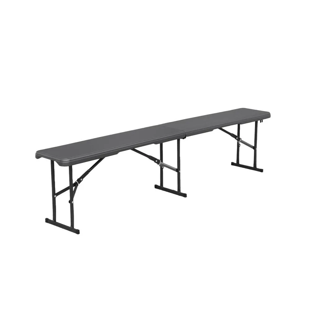 sweeek Foldable plastic reception table with bench in Dark Grey 5