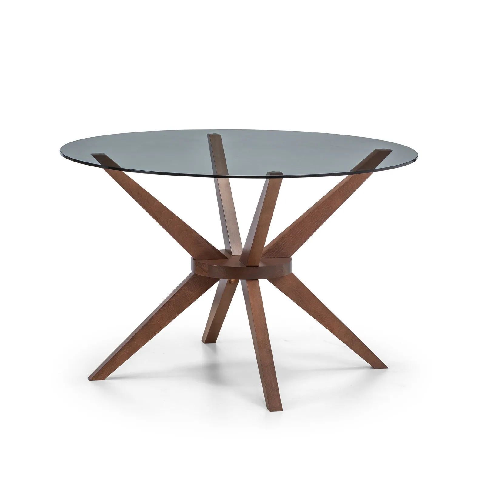 Chelsea Round Glass Table Brown