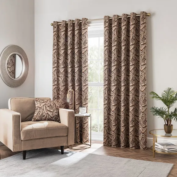 Magma Marbled Eyelet Curtain 2