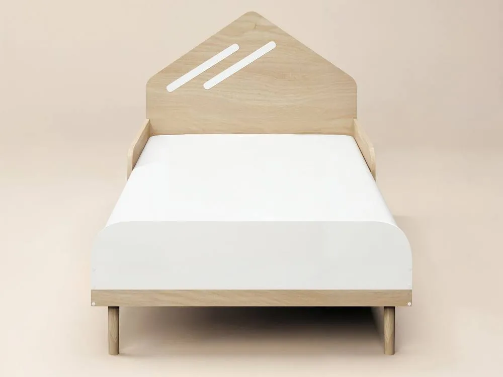 Flair Noah Single Bed Oak in White 5