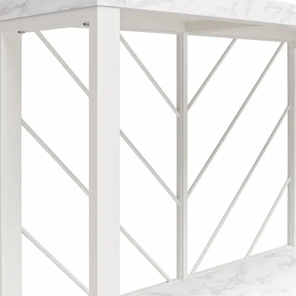 Brielle Console Table, Faux Marble 6