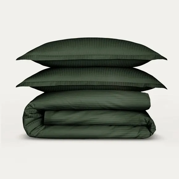 Hotel Cotton Stripe 400 Thread Count Duvet Cover & Pillowcase Set 6
