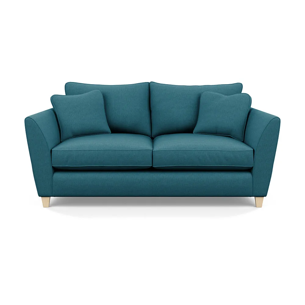 Heal's Torino 3 Seater Sofa Brushed Cotton Cadet Natural Feet 1