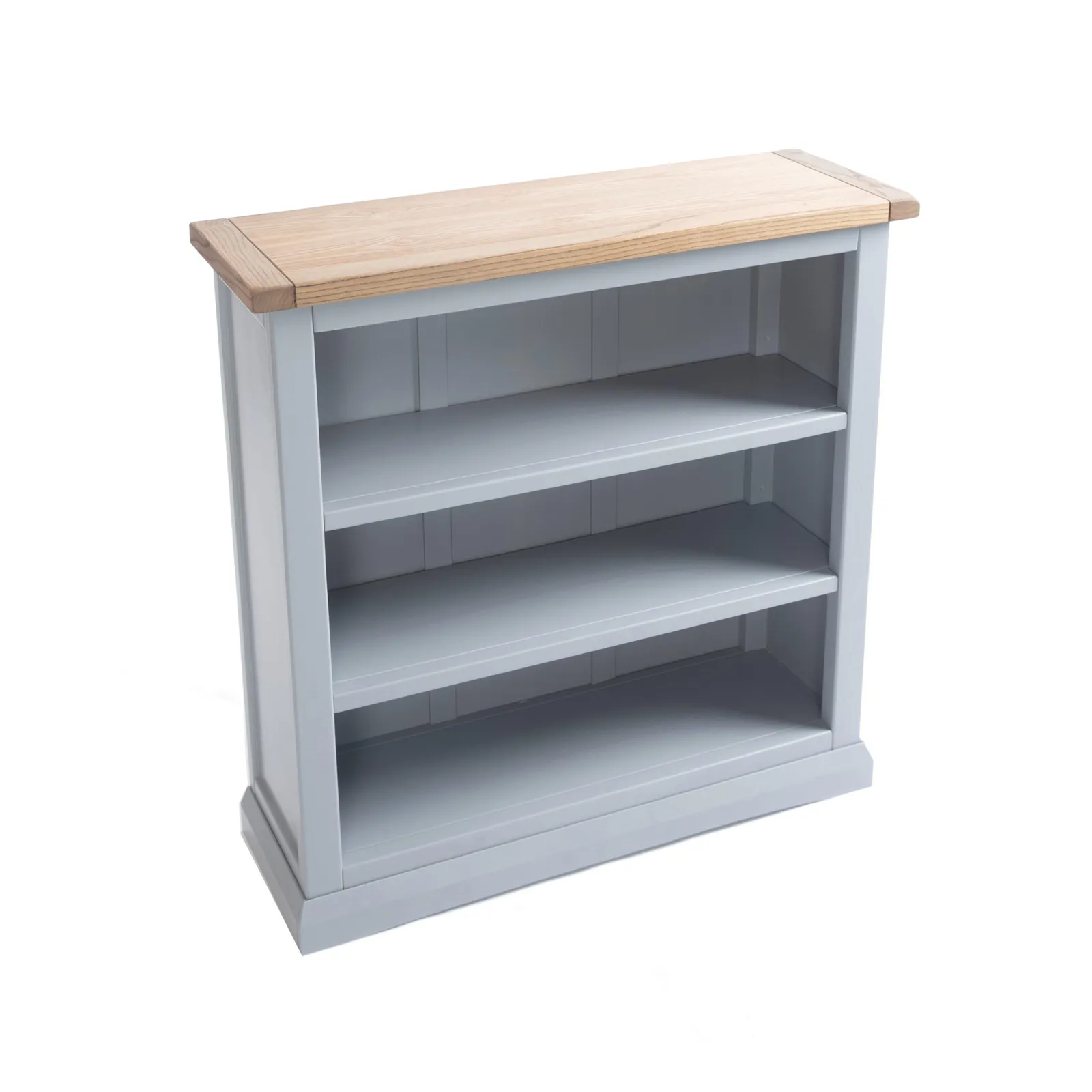 Cabinet Bits Bookcase with plinth 90x90x30cm in Grey 3