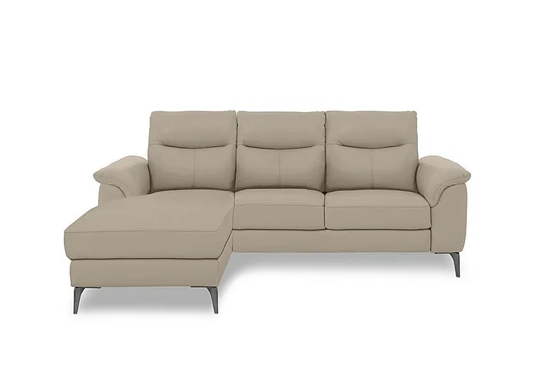 Morgan Leather 3 Seater Sofa with Left Hand Facing Chaise End