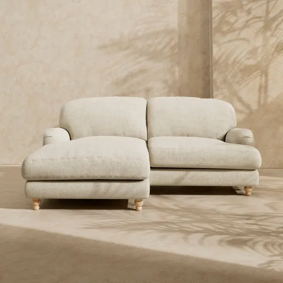 Arthur Waffle Chenille Corner Chaise Sofa 1
