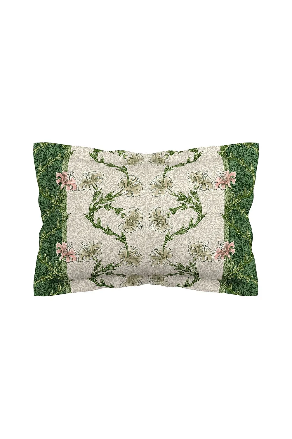 Morris & Co 'Scrolling Carnation' Cotton Duvet Cover Set in Green 3