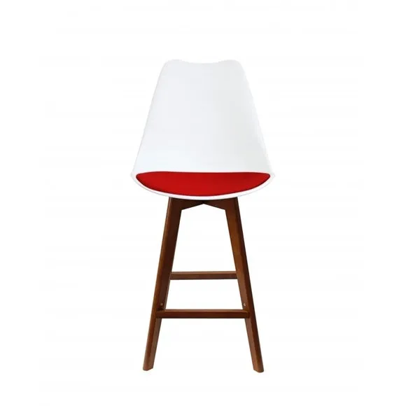 Fusion Living Soho White Plastic Bar Stool 4