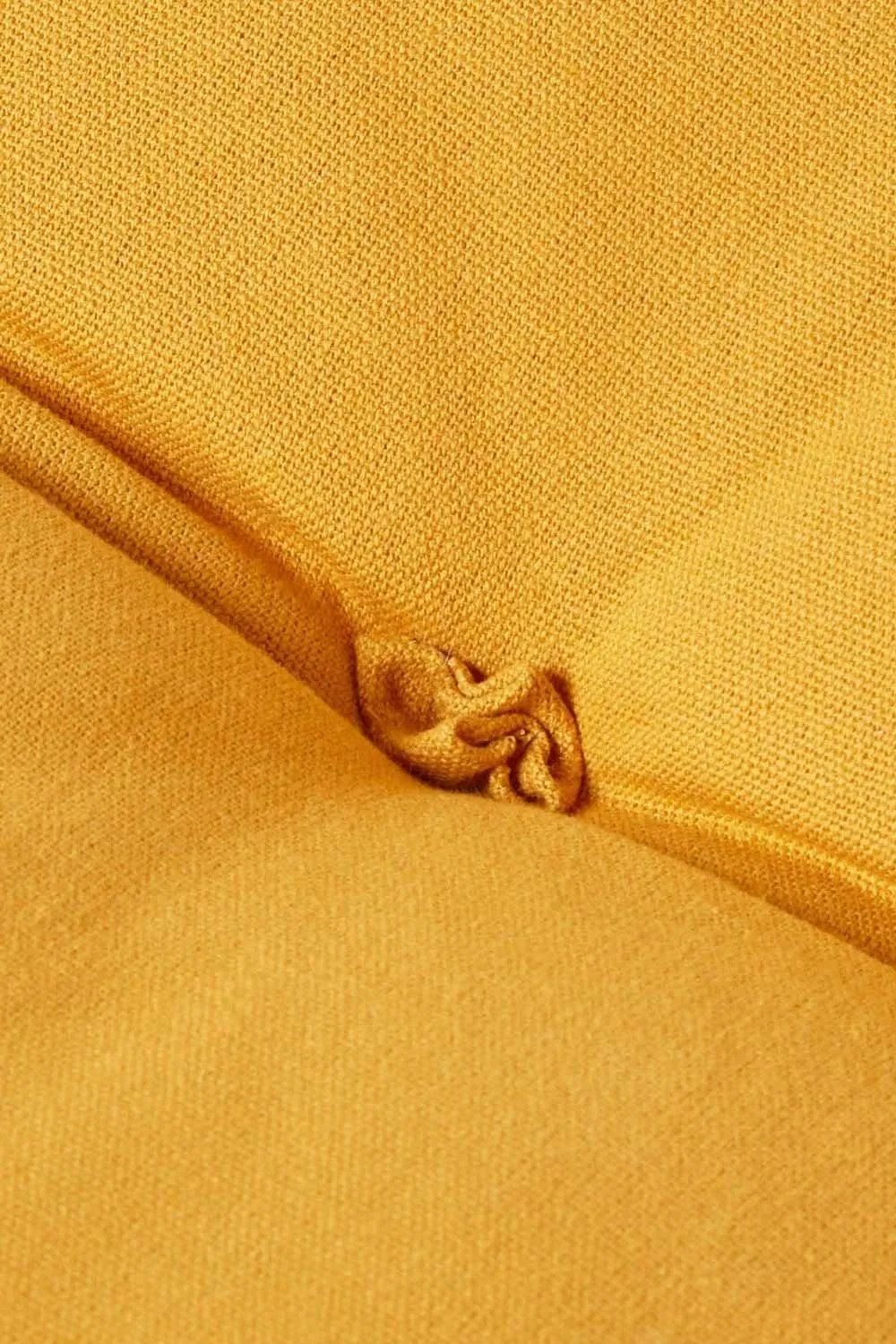 Homescapes Cotton Back Support Cushion in Mustard 5