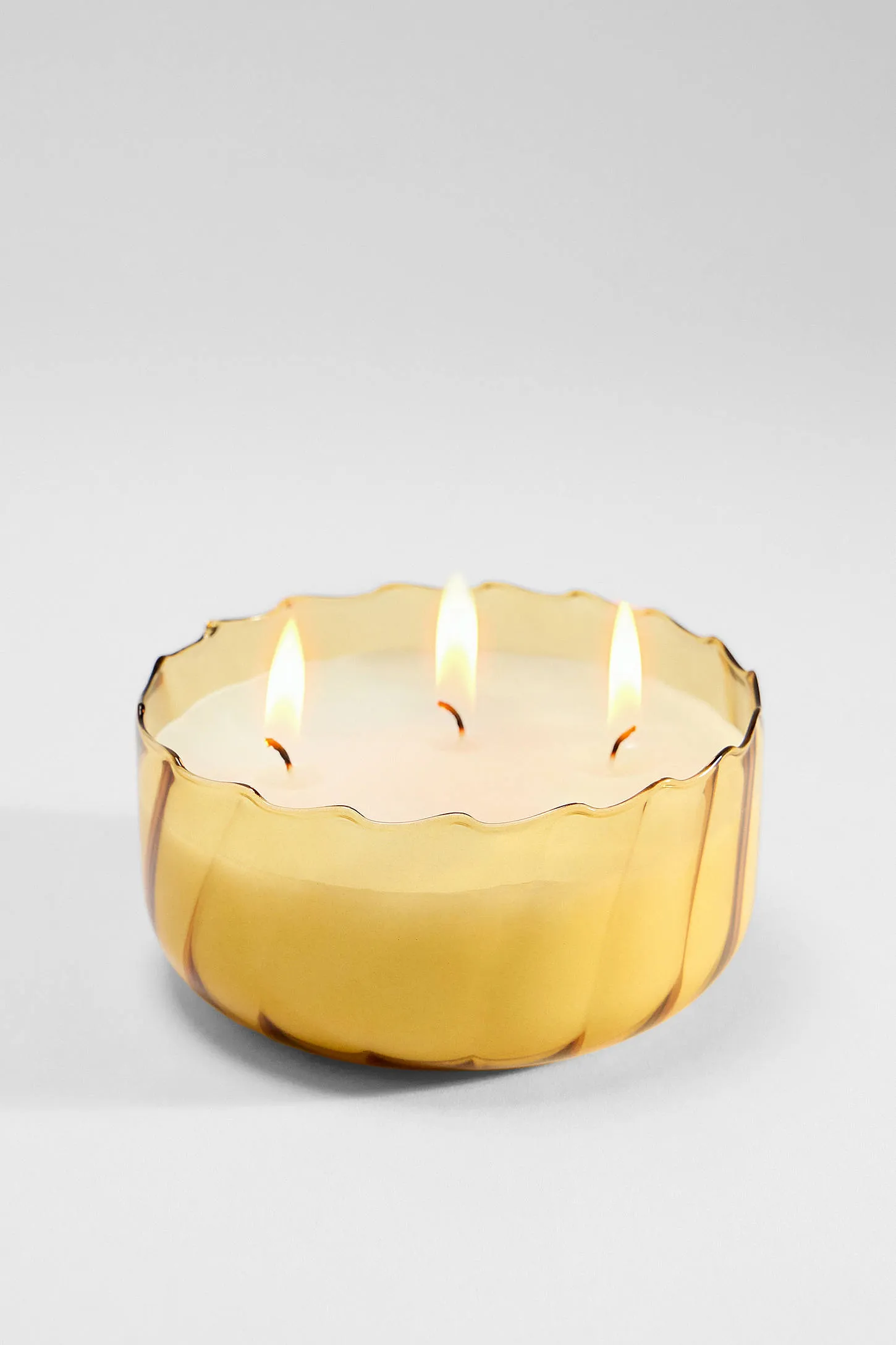 Paddywax Ripple Golden Ember 12oz Glass Candle ALL