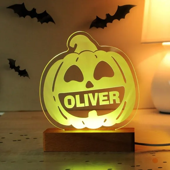 Personalised Pumpkin LED Light 4