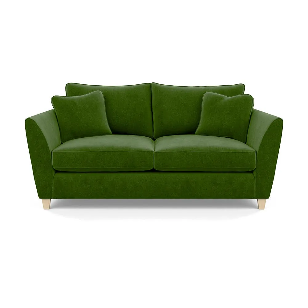 Heal's Torino 3 Seater Sofa Smart Luxe Velvet Grass Natural Feet 1