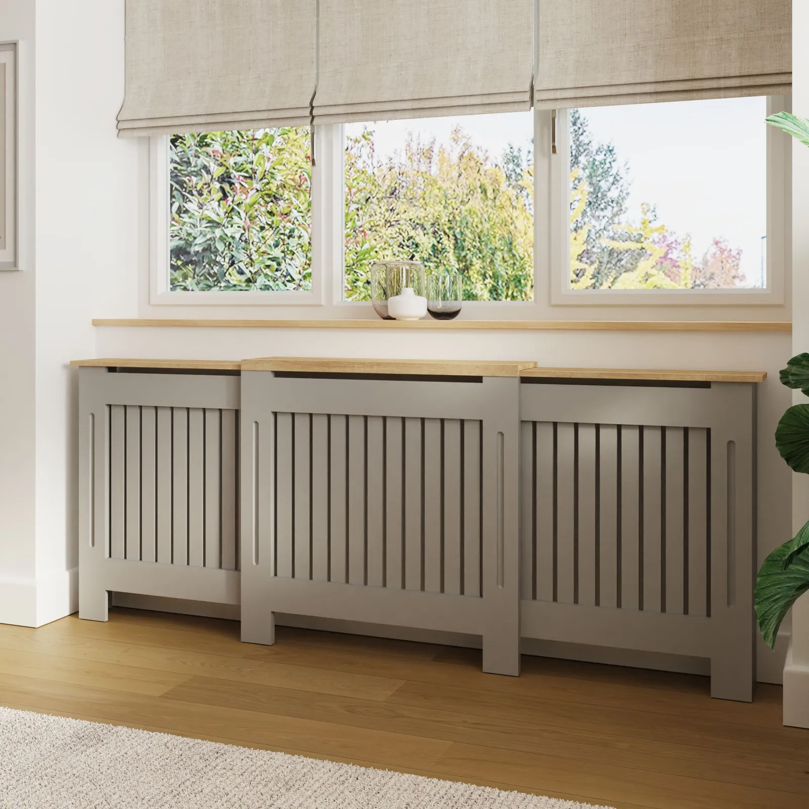 GFW Longslow Adjustable Radiator Cover in Grey 3