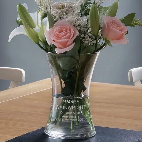 Personalised Classic Glass Vase 3