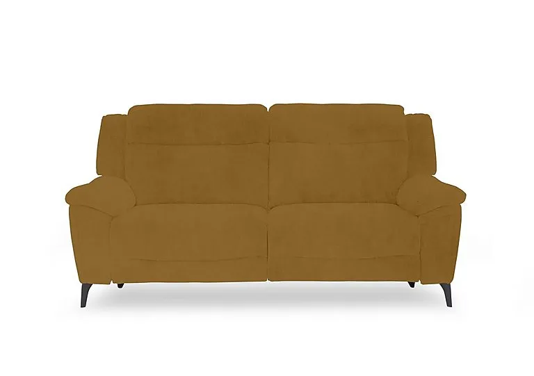 Panache Fabric 3 Seater Power Recliner Sofa with Power Headrests - Opulence Saffron
