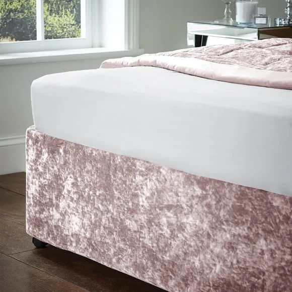 Catherine Lansfield Crushed Velvet Divan Base Bed Wrap 3