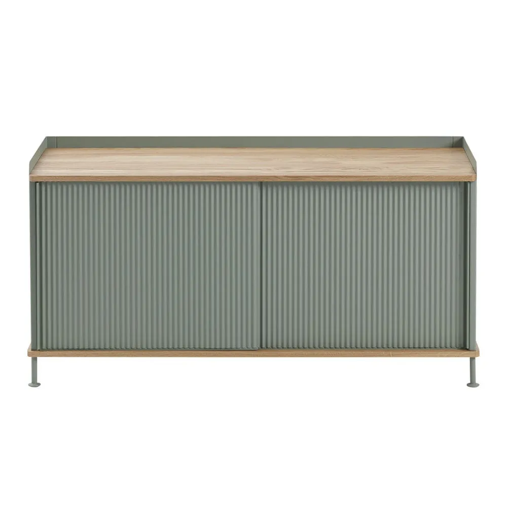 Muuto Enfold Low Sideboard Dusty Green and Oak 3