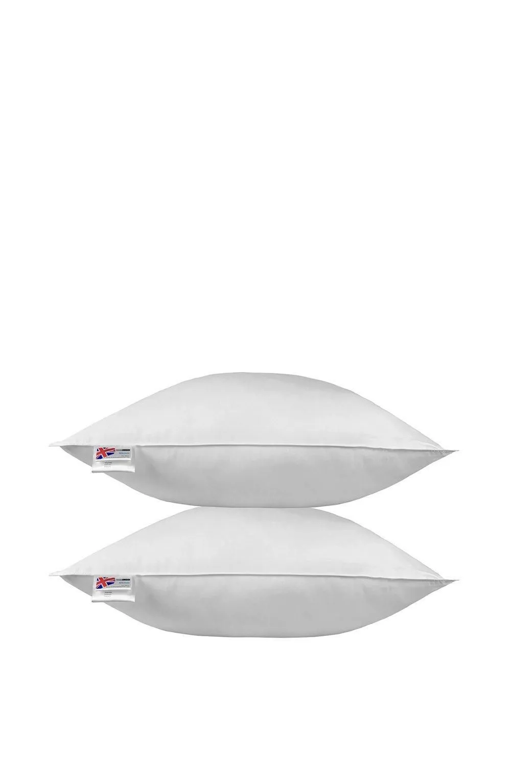 Homescapes Goose Feather & Down Euro Continental Square Pillow Pair-80cm x 80cm in White 5
