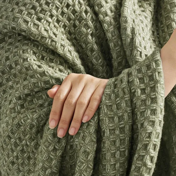 Chunky Waffle Throw Blanket 5