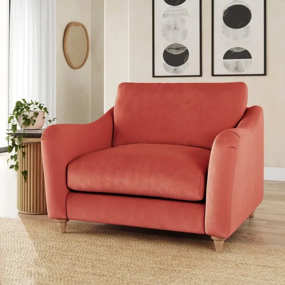 Hattie Matte Plush Velvet Snuggle Sofa 1