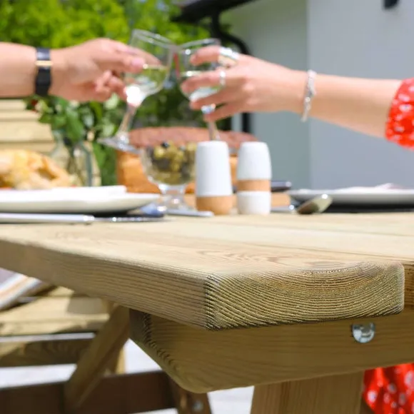 Freya Wooden Garden Dining Table 3