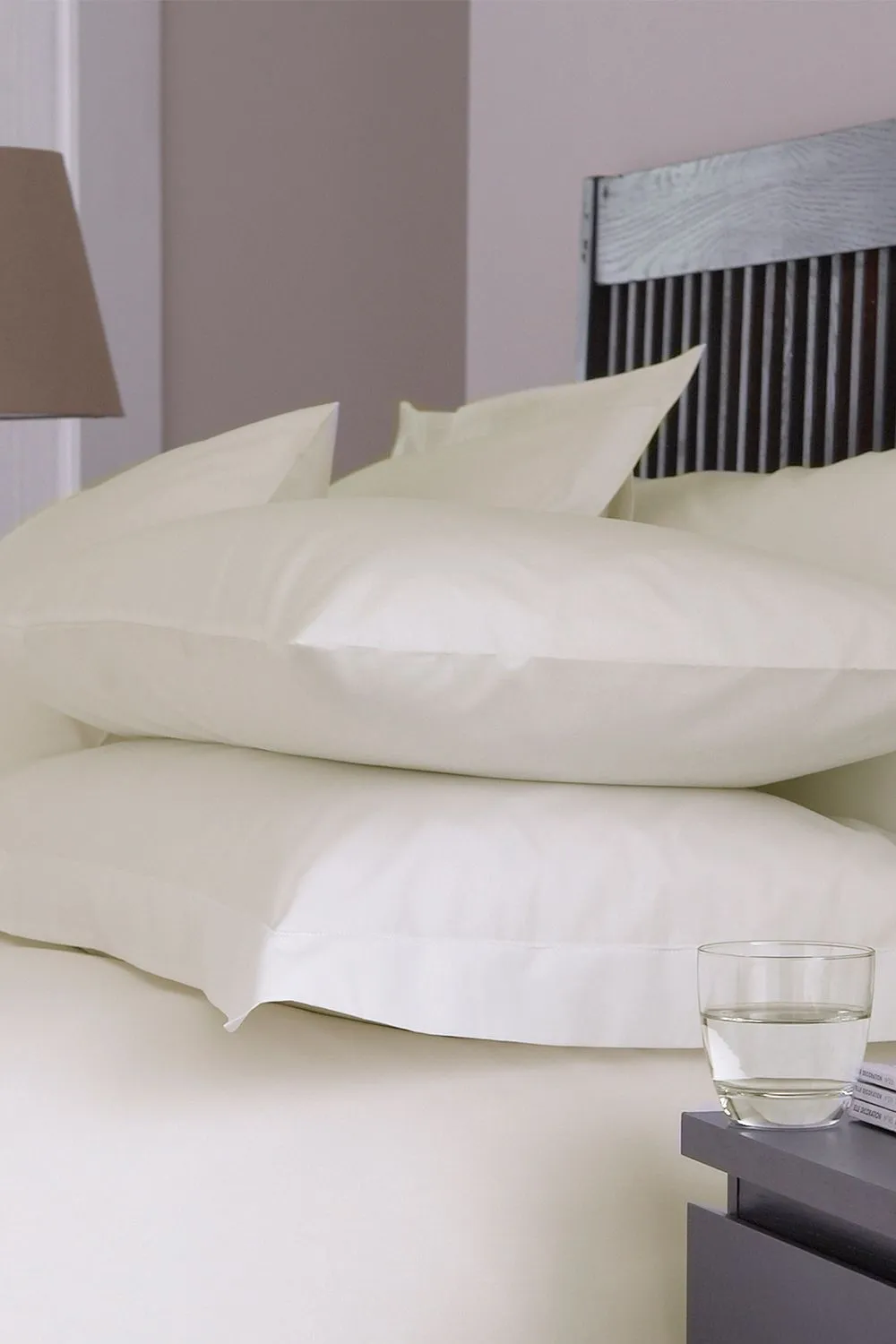 Martex Sestina 100% Cotton Continental Housewife Pillowcases Pair - 68 x 68cm in Ivory
