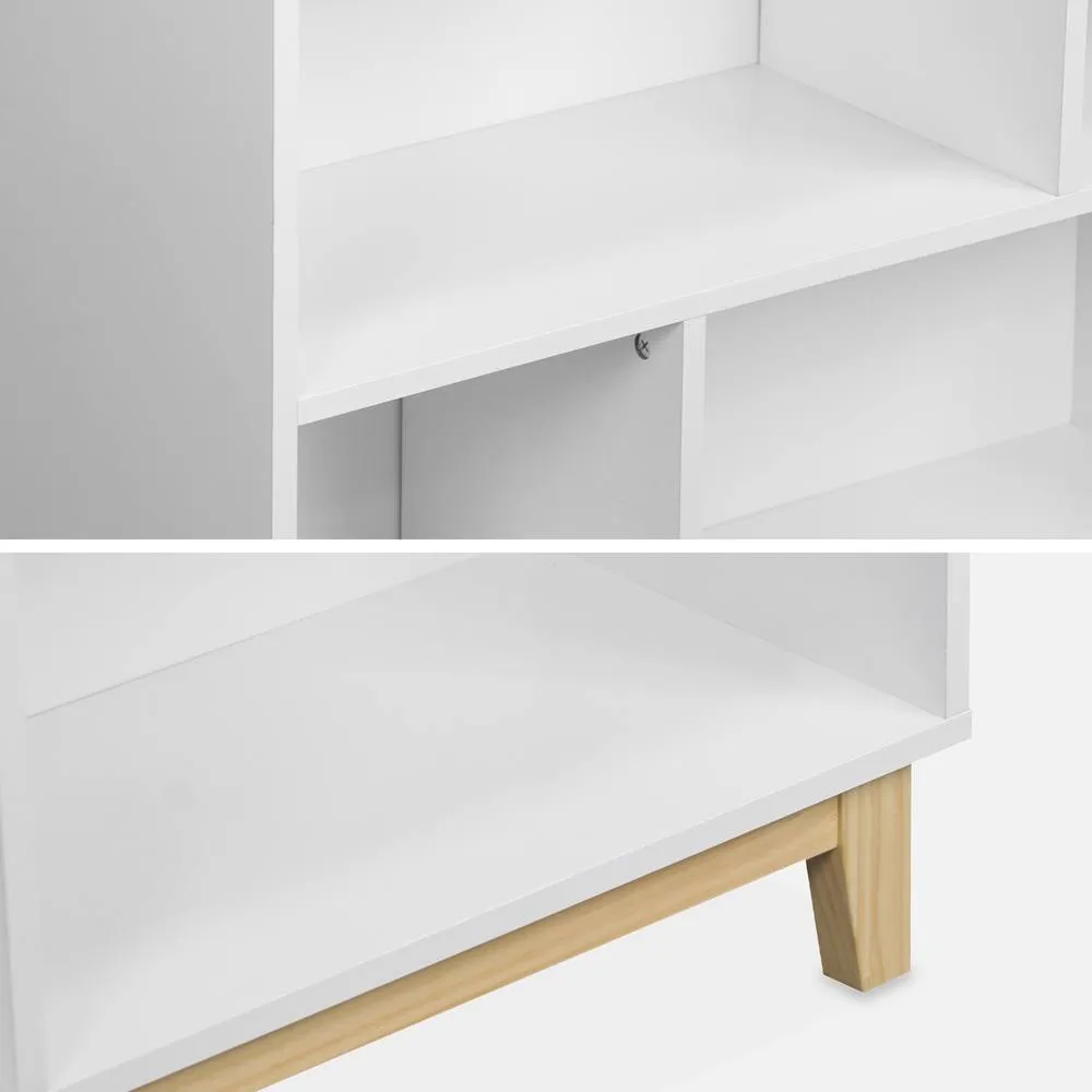 sweeek 4-shelf Scandi-style Bookcase in White 3
