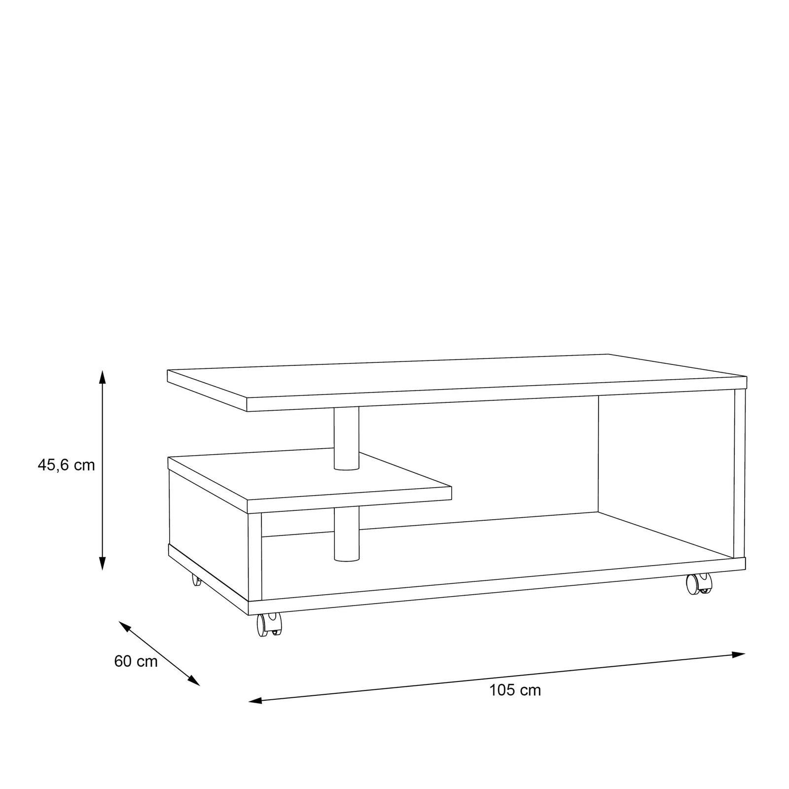 Furniture To Go Bailey Coffee Table in Light Brown 5