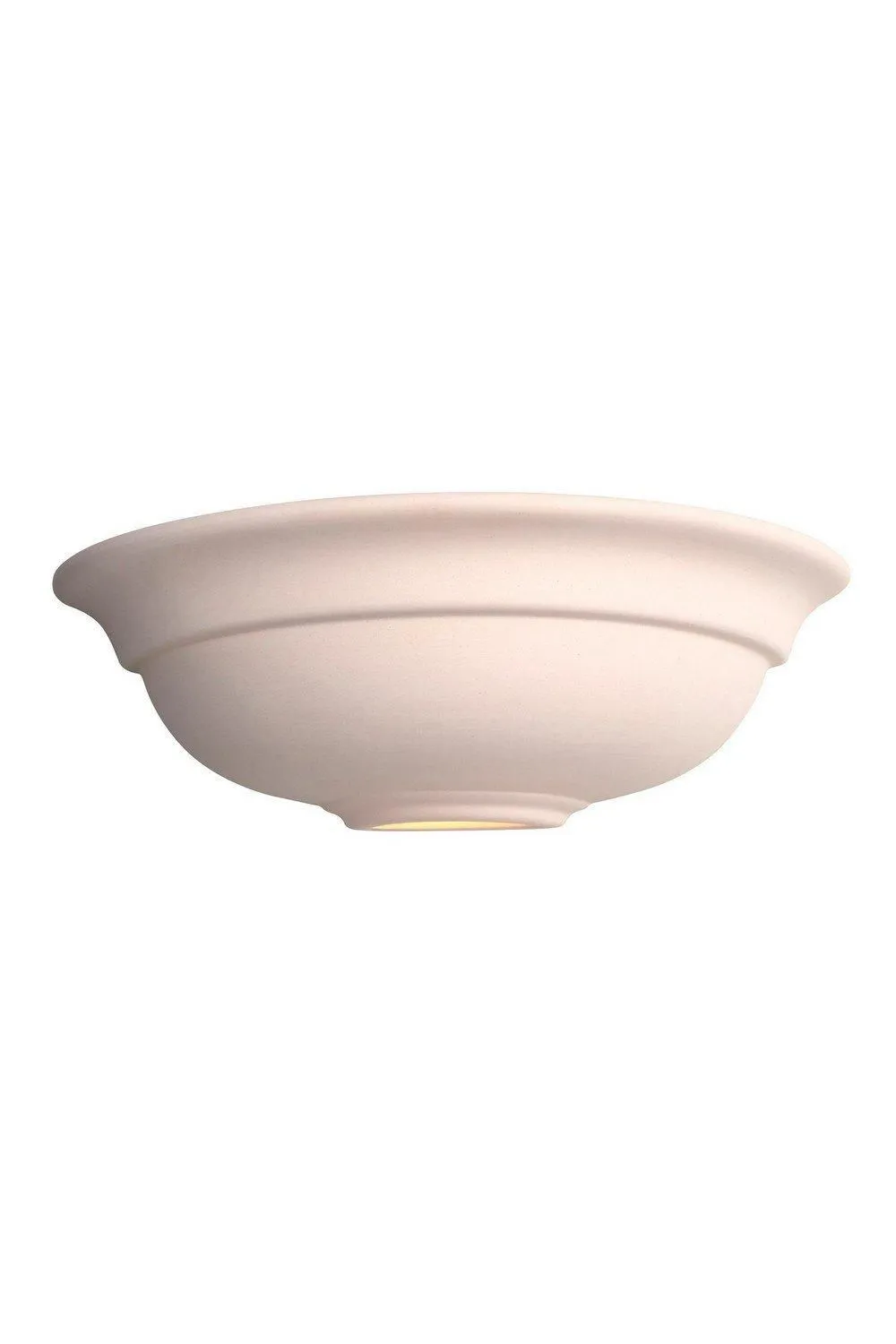 Netlighting Hillside 1 Light Indoor Wall Uplighter Unglazed Ceramic E27 in White