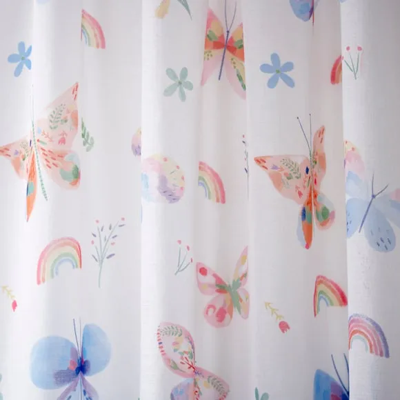 Printed Butterfly Slot Top Voile Panel 3
