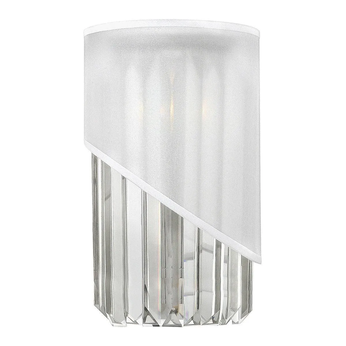 Netlighting Gigi 1 Light Indoor Wall Light Polished Nickel E14 in Grey
