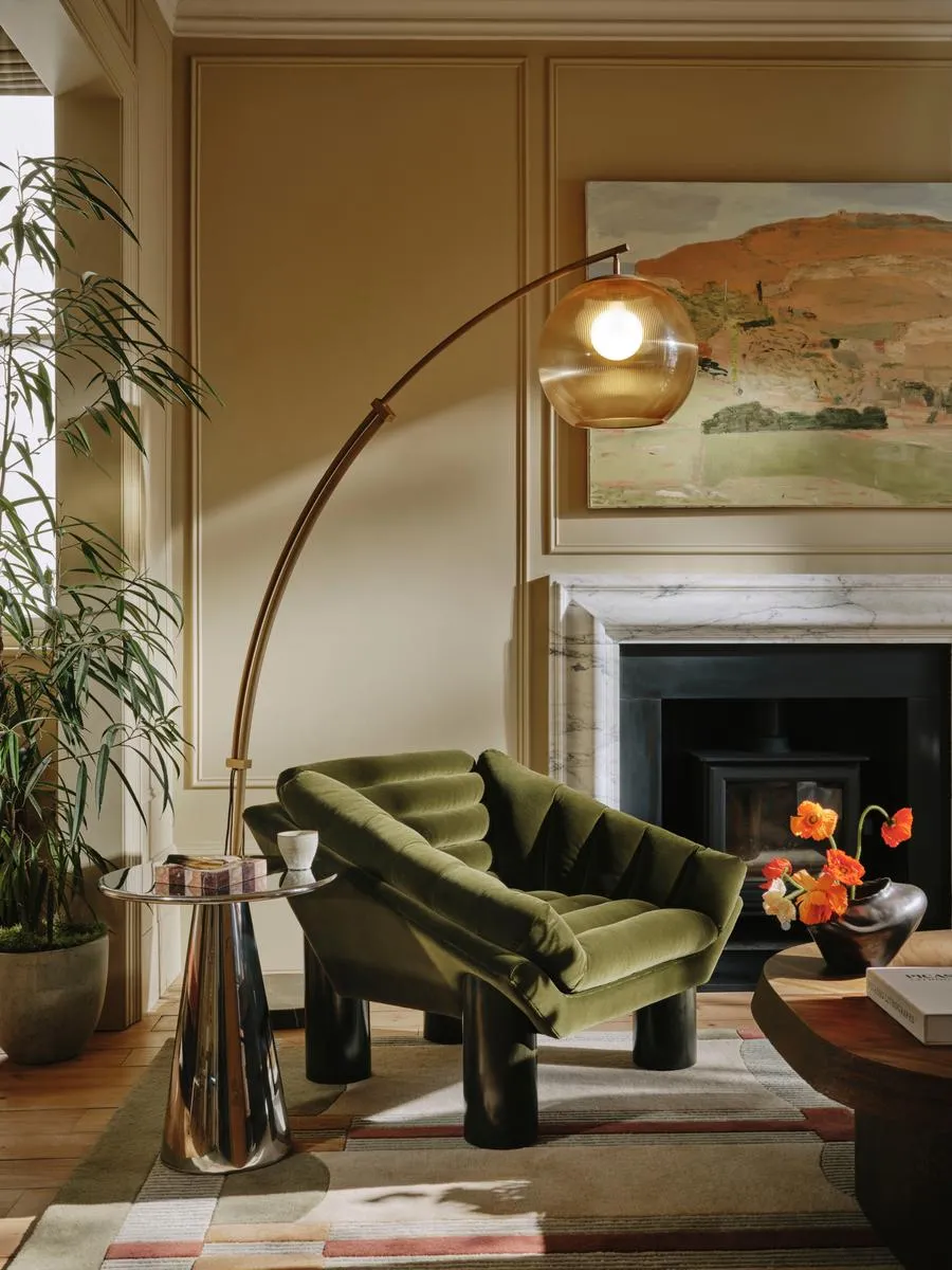 Orson Armchair, Velvet, Olive