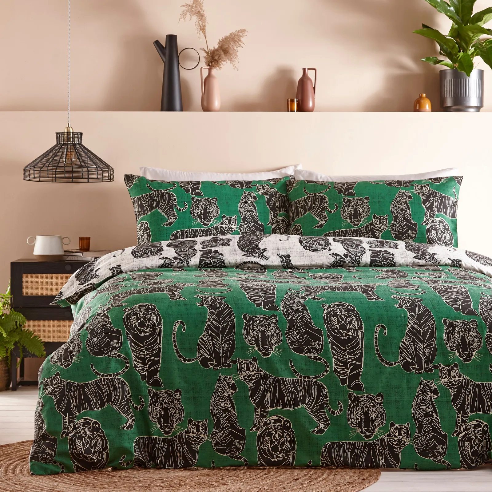 Furn Wildcat Duvet Cover Set in Green