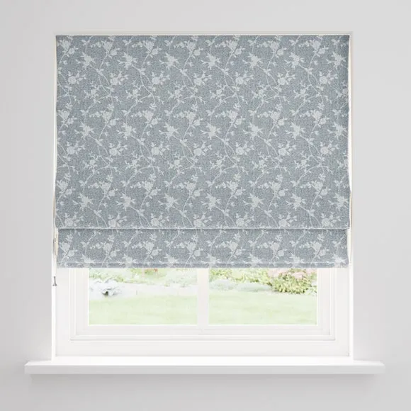 Floral Herringbone Thermal Roman Blind 3
