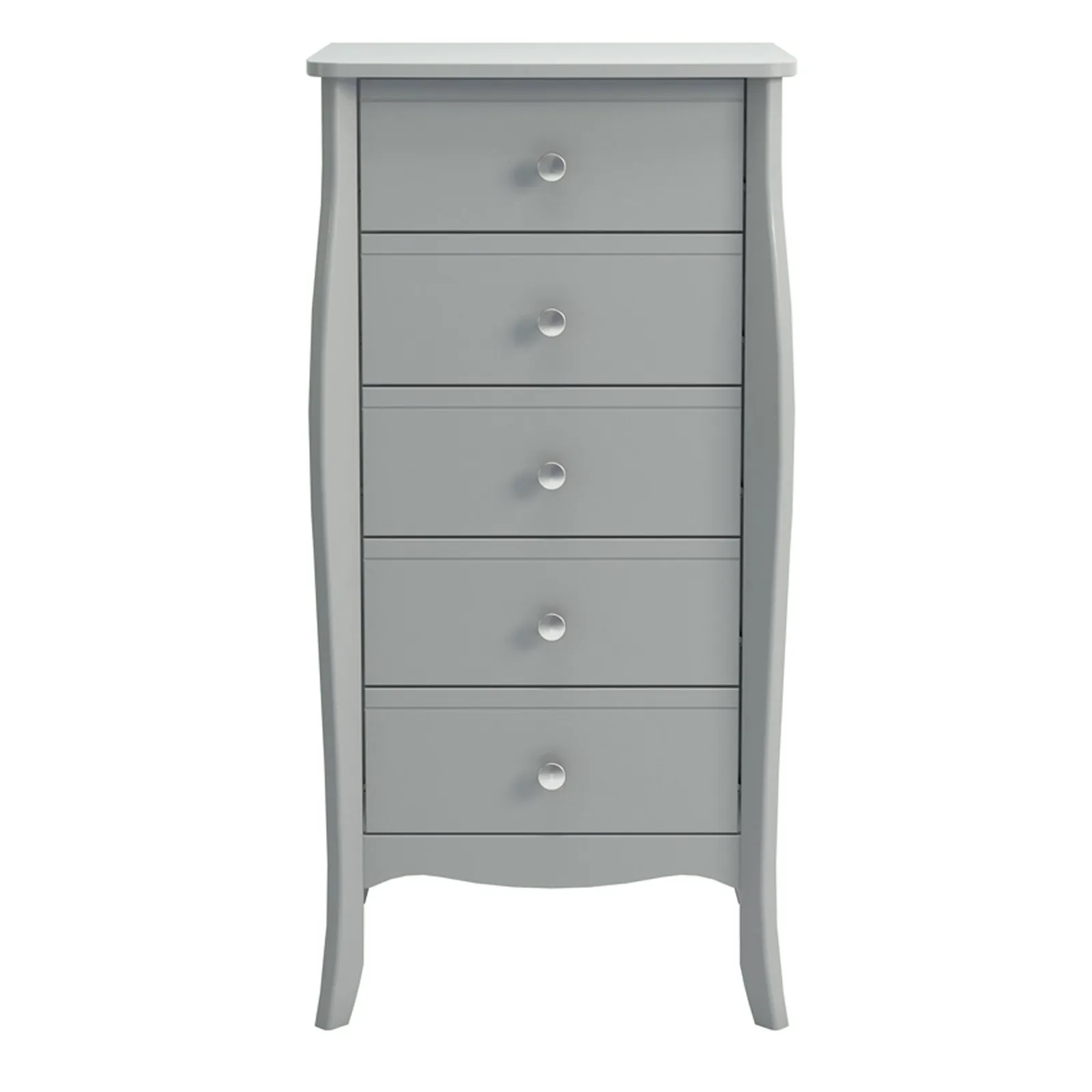 Baroque Grey 5 Drawer Chest Grey