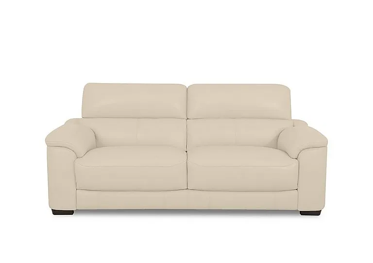 Nova Leather 3 Seater Sofa - BV Bisque